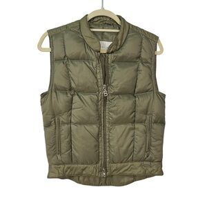 Bogner puffer vest 10 (Fits small) Olive green Goose down filled womens Full zip